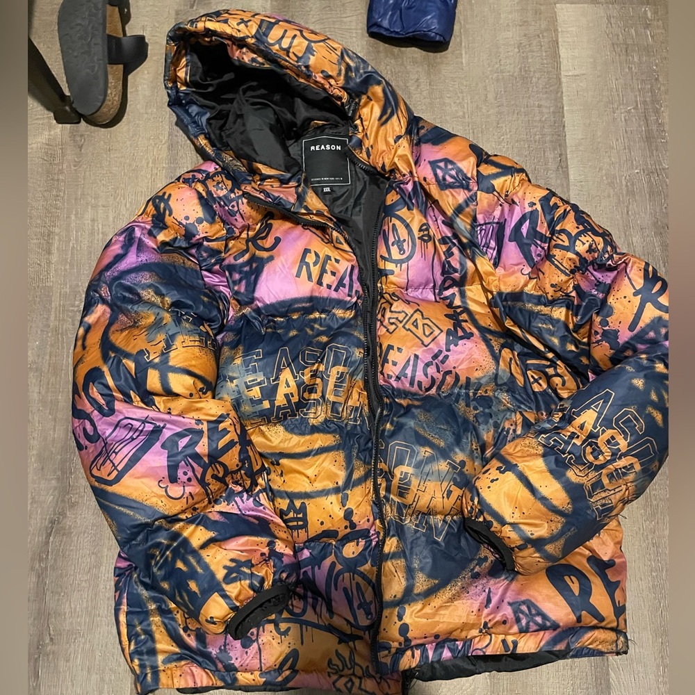 Colorful puffer jacket